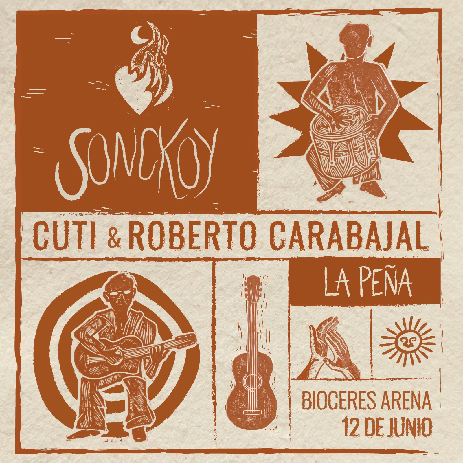 "SONCKOY CARABAJAL" LA PEÑA CON CUTI Y ROBERTO CARABAJAL